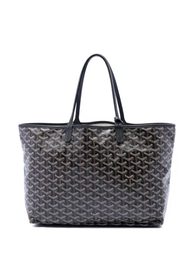 Pre-owned Goyard 2019 Ine Saint Louis Pm Tote Bag In Black