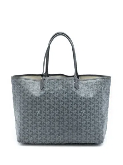 Pre-owned Goyard 2019 Ine Saint Louis Pm Tote Bag In Gray