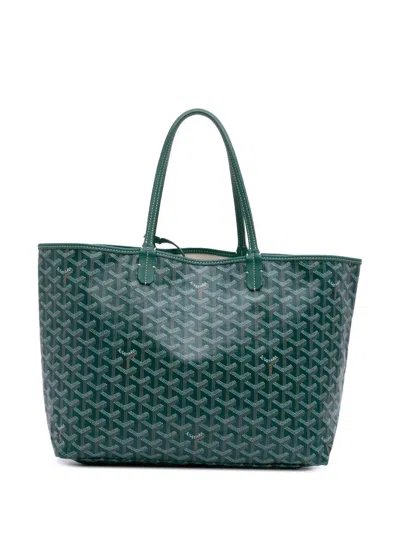Pre-owned Goyard 2019 Ine Saint Louis Pm Tote Bag In Green