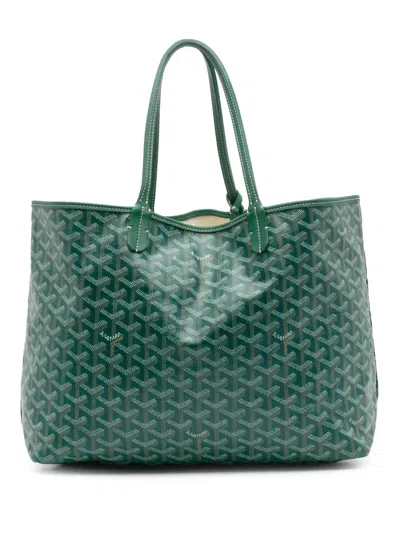 Pre-owned Goyard 2019 Ine Saint Louis Pm Tote Bag In Green