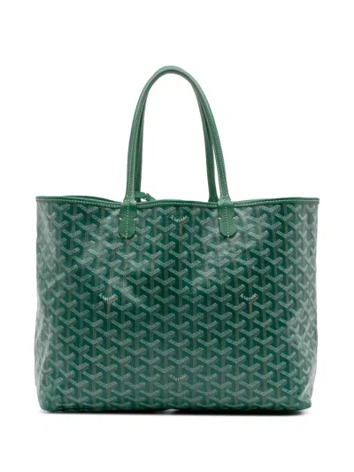 Pre-owned Goyard 2019 Ine Saint Louis Pm Tote Bag In Green