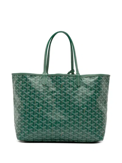 Pre-owned Goyard 2019 Ine Saint Louis Pm Tote Bag In Green