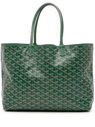 Pre-owned Goyard 2019 Ine Saint Louis Pm Tote Bag In Green