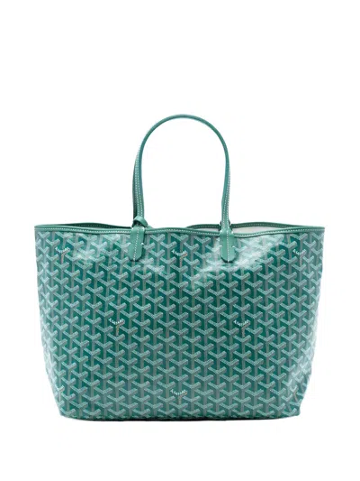 Pre-owned Goyard 2019 Ine Saint Louis Pm Tote Bag In Green