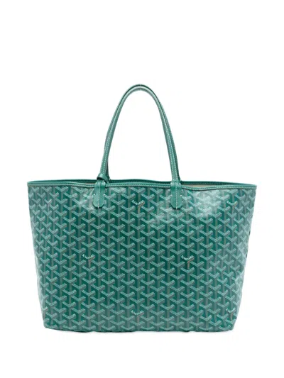 Pre-owned Goyard 2019 Ine Saint Louis Pm Tote Bag In Green