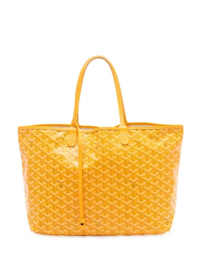 Pre-owned Goyard 2019 Ine Saint Louis Pm Tote Bag In Orange