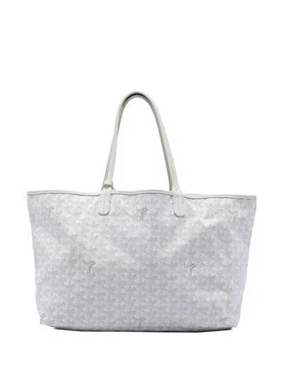 Pre-owned Goyard 2019 Ine Saint Louis Pm Tote Bag In White