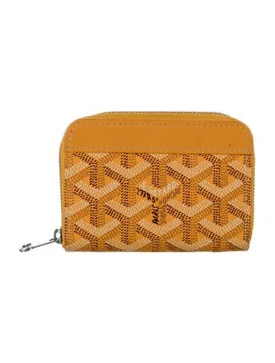Pre-owned Goyard 2019 Ine Wallet In Yellow
