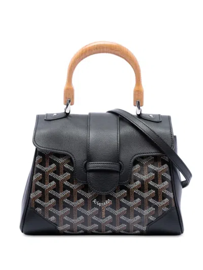 Pre-owned Goyard 2019 Mini Ine Saigon Souple Satchel In Black
