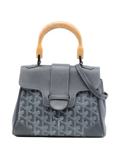 Pre-owned Goyard 2019 Mini Ine Saigon Souple Satchel In Gray