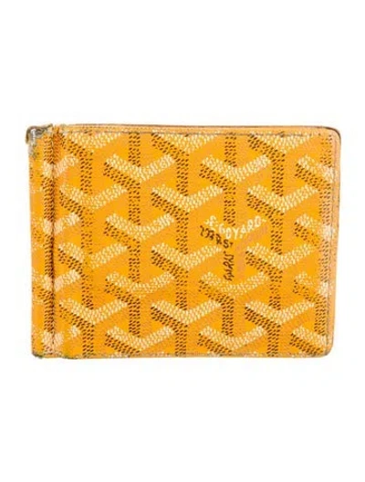 Pre-owned Goyard 2019 Printed Wallet In Yellow