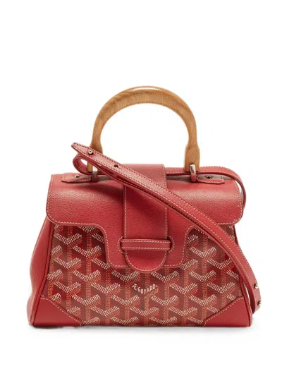 Pre-owned Goyard 2019 Saigon Mini Ine Tote Bag In Red