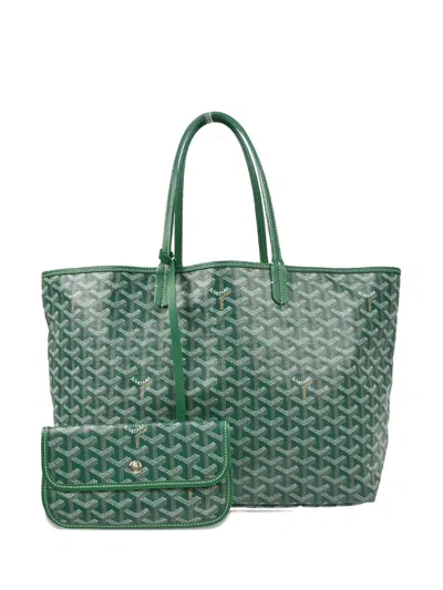 Pre-owned Goyard 2019 Saint Louis Pm Tote Bag In Green
