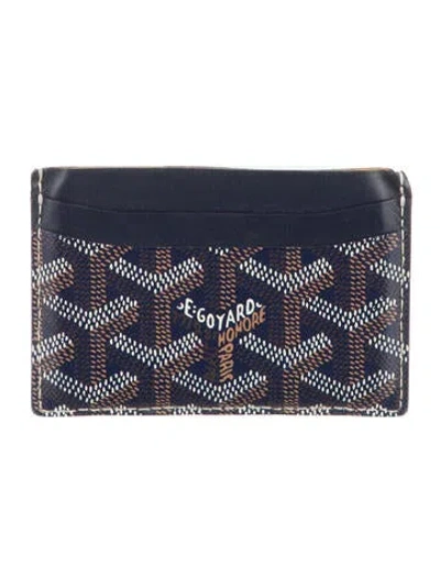 Pre-owned Goyard 2019 Saint Sulpice Card Holder In Blue