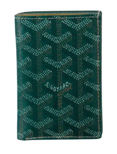 Pre-owned Goyard 2019 Saint-pierre Bifold Wallet In Green