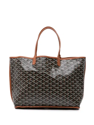 Pre-owned Goyard 2020-2024 Ine Reversible Anjou Pm Tote Bag In Black