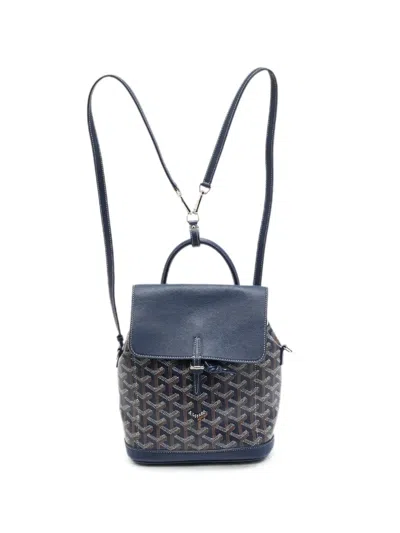 Pre-owned Goyard 2020 Alpin Mini Ine Backpack In Blue