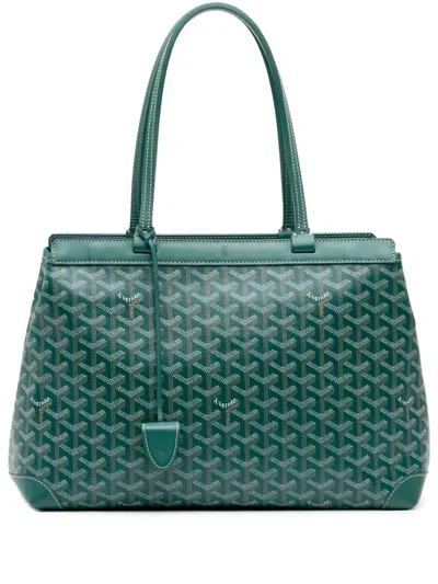 Pre-owned Goyard 2020 Ine Bellechasse Pm Tote Bag In Green