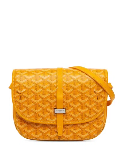 Pre-owned Goyard 2020 Ine Belvedere Pm Crossbody Bag In Yellow