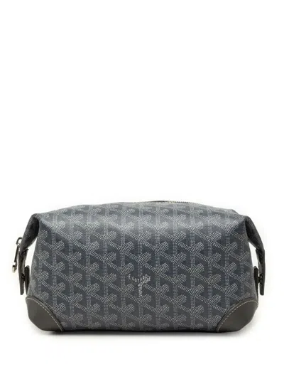 Pre-owned Goyard 2020 Ine Boeing 25 Toiletry Pouch In Grey