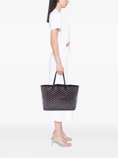 Pre-owned Goyard 2020 Ine Claire Voie Saint Louis Pm Tote Bag In Black