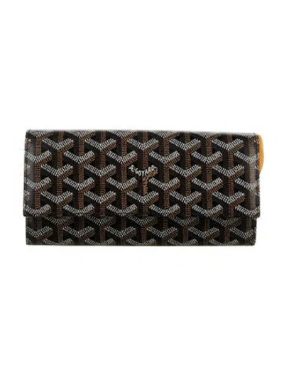 Pre-owned Goyard 2020 Ine Continental Wallet In Black