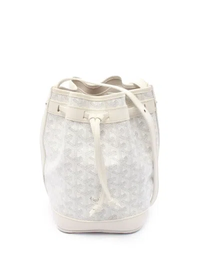 Pre-owned Goyard 2020 Ine Petit Flot Bucket Bag In White