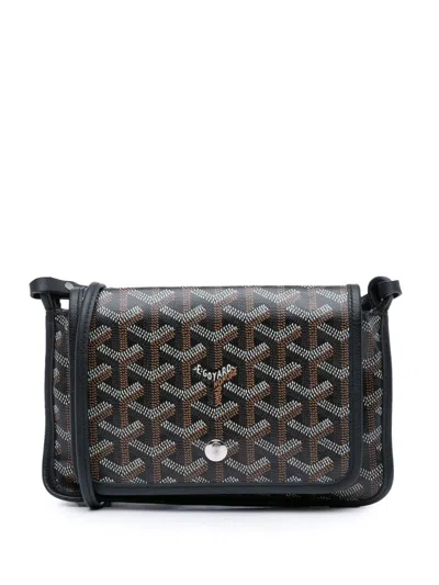 Pre-owned Goyard 2020 Ine Plumet Pocket Wallet Crossbody Bag In 黑色
