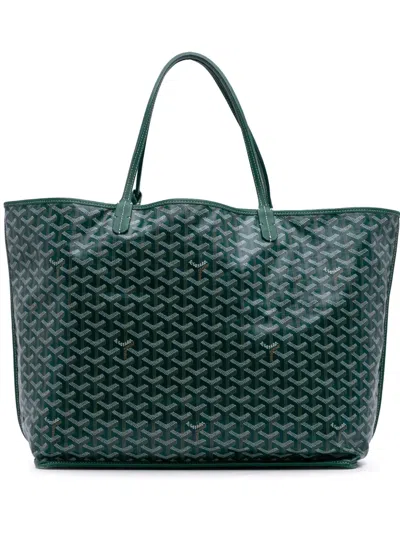 Pre-owned Goyard 2020 Ine Reversible Anjou Gm Tote Bag In Green