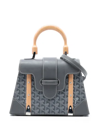 Pre-owned Goyard 2020 Ine Saigon Structured Pm Satchel In Gray