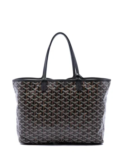 Pre-owned Goyard 2020 Ine Saint Louis Pm Tote Bag In Black