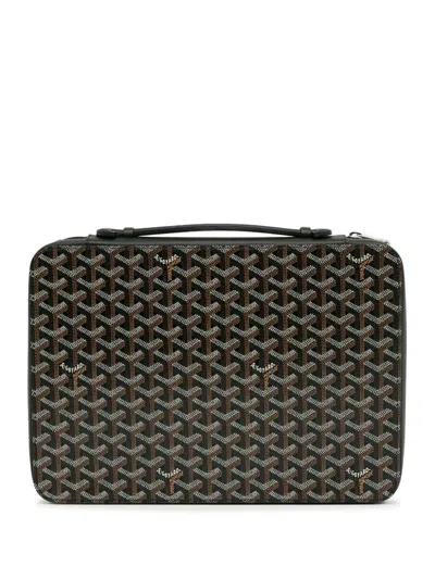 Pre-owned Goyard 2020 Ine Universal Companion Portfolio Business Bag In Black