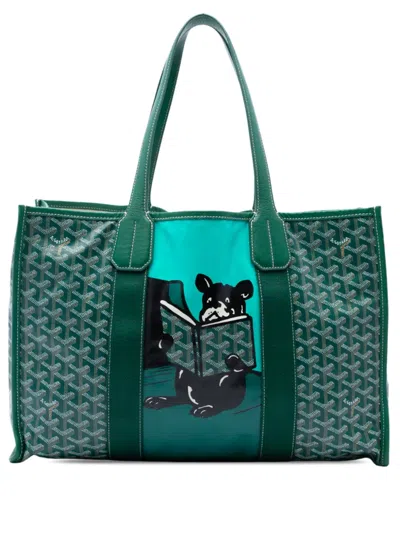 Pre-owned Goyard 2020 Ine Vilette Mm Tote Bag In Green