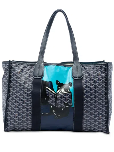 Pre-owned Goyard 2020 Ine Villette Mm Tote Bag In Blue