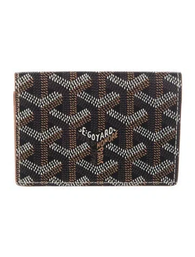 Pre-owned Goyard 2020 Malesherbes Card Holder In Black