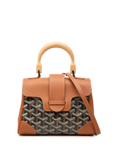 Pre-owned Goyard 2020 Mini Ine Saigon Souple Satchel In Brown