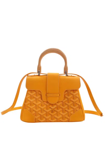 Pre-owned Goyard 2020 Mini Ine Saigon Souple Satchel In Yellow