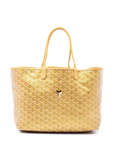 Pre-owned Goyard 2020 Special Edition Ine Precious Metal Saint Louis Pm Tote Bag In Gold