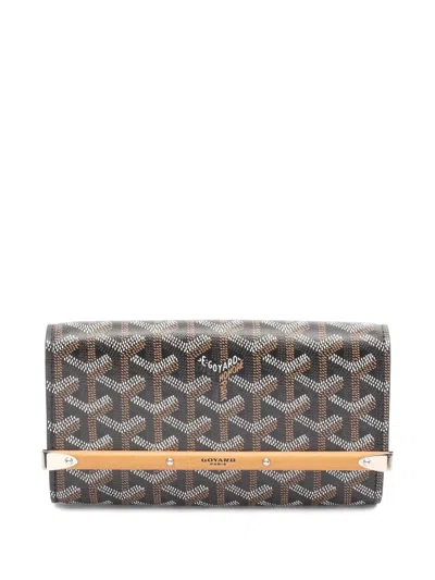 Pre-owned Goyard 2020s Mini Monte Carlo Pattern Clutch Bag In Blue