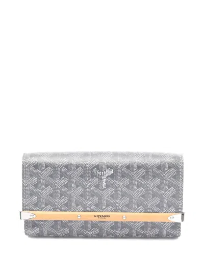 Pre-owned Goyard 2020s Mini Monte Carlo Wallet In Gray