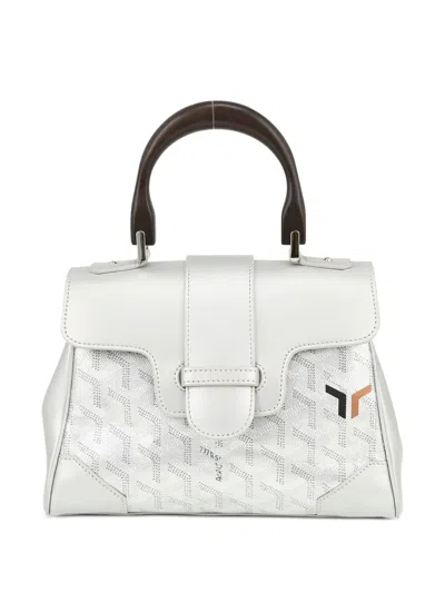 Pre-owned Goyard 2020s Mini Saigon Two-way Handbag In Grey