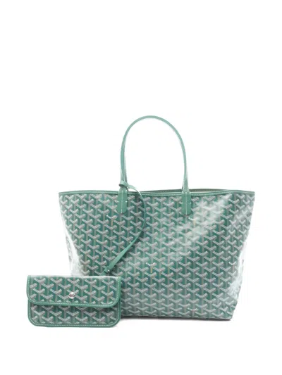 Pre-owned Goyard 2020s Saint Louis Pm Handbag In Green