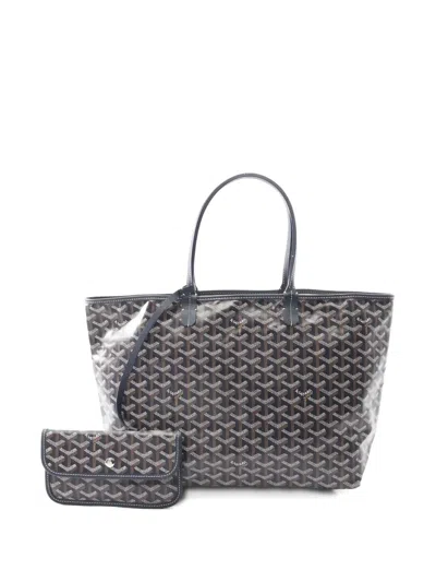 Pre-owned Goyard 2020s Saint Louis Pm Tote Bag In Blue