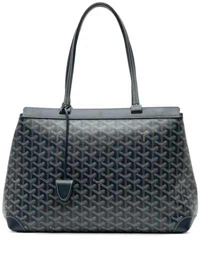 Pre-owned Goyard 2021 Ine Bellechasse Pm Tote Bag In Blue