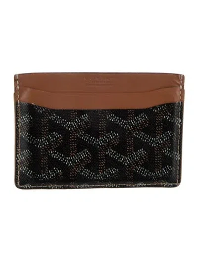 Pre-owned Goyard 2021 Ine Card Holder In Black/brown