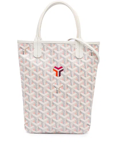 Pre-owned Goyard 2021 Ine Poitiers Claire Voie Satchel In White