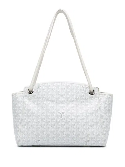 Pre-owned Goyard 2021 Ine Rouette Pm Shoulder Bag In White