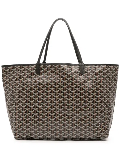 Pre-owned Goyard 2021 Ine Saint Louis Gm Tote Bag In Black