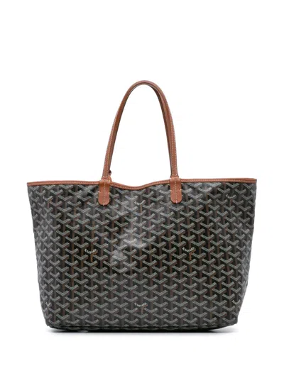 Pre-owned Goyard 2021 Ine Saint Louis Pm Tote Bag In Black