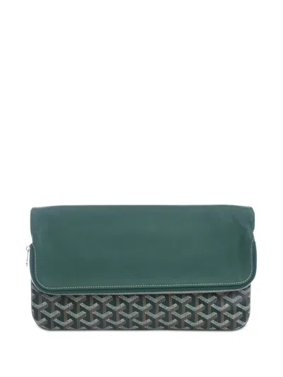 Pre-owned Goyard 2021 Ine Sainte Marie Mm Clutch Bag In Green